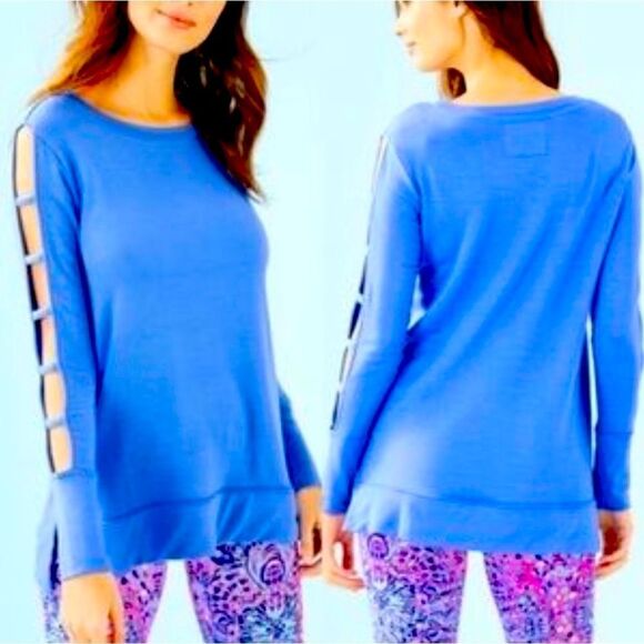 Lilly Pulitzer Fresh Squeeze, Ladder sleeve, Luxletic pullover. - Picture 7 of 7
